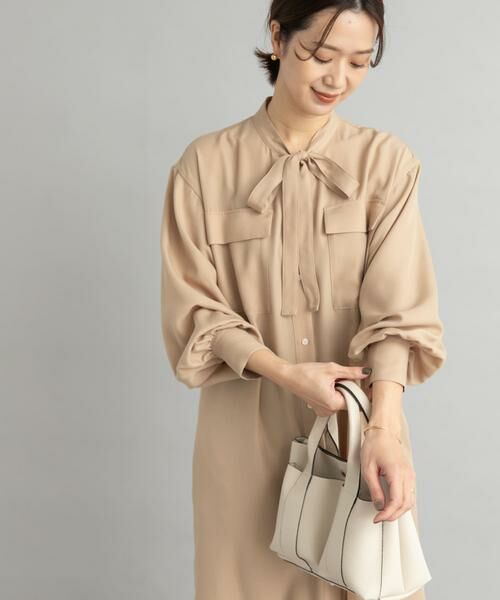 URBAN RESEARCH DOORS / アーバンリサーチ ドアーズ ワンピース | ボウタイワークシャツワンピース | 詳細23
