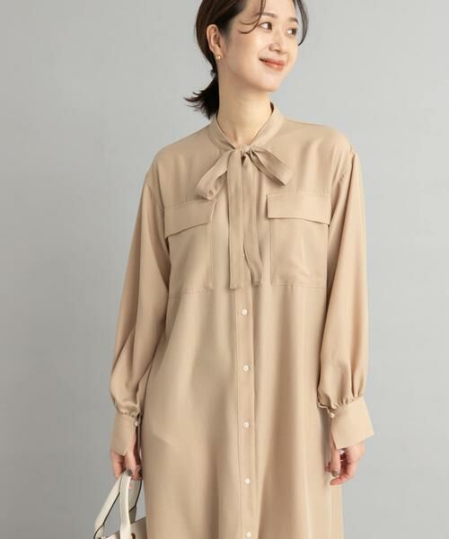 URBAN RESEARCH DOORS / アーバンリサーチ ドアーズ ワンピース | ボウタイワークシャツワンピース | 詳細24