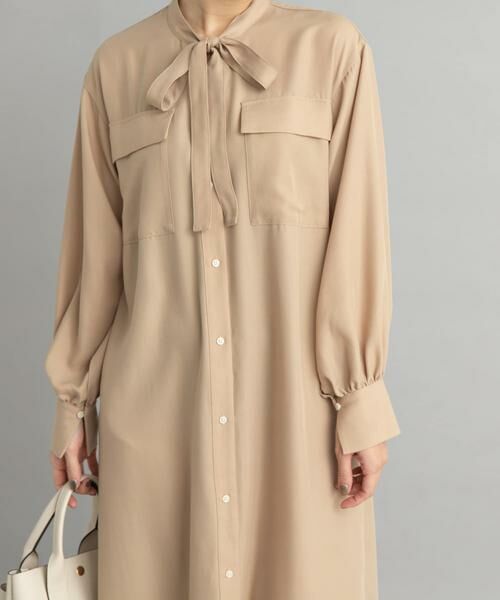 URBAN RESEARCH DOORS / アーバンリサーチ ドアーズ ワンピース | ボウタイワークシャツワンピース | 詳細25