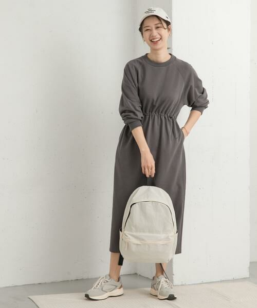 URBAN RESEARCH DOORS / アーバンリサーチ ドアーズ ワンピース | ミニ裏毛ドロストワンピース | 詳細10