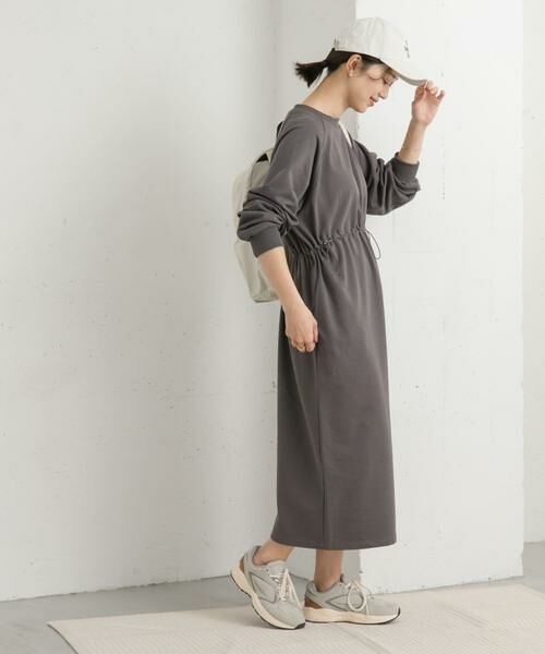 URBAN RESEARCH DOORS / アーバンリサーチ ドアーズ ワンピース | ミニ裏毛ドロストワンピース | 詳細11