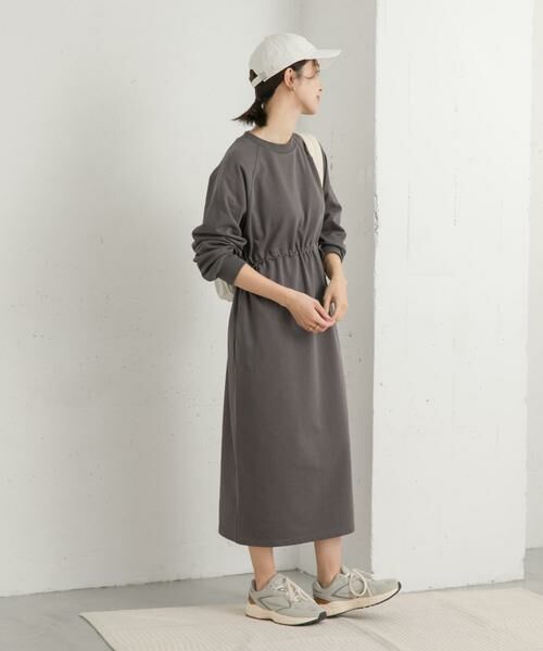 URBAN RESEARCH DOORS / アーバンリサーチ ドアーズ ワンピース | ミニ裏毛ドロストワンピース | 詳細12