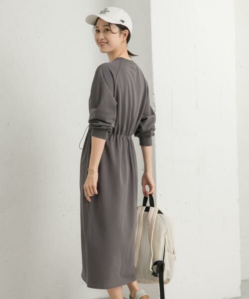 URBAN RESEARCH DOORS / アーバンリサーチ ドアーズ ワンピース | ミニ裏毛ドロストワンピース | 詳細2