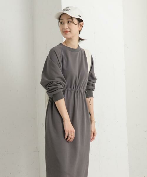 URBAN RESEARCH DOORS / アーバンリサーチ ドアーズ ワンピース | ミニ裏毛ドロストワンピース | 詳細3