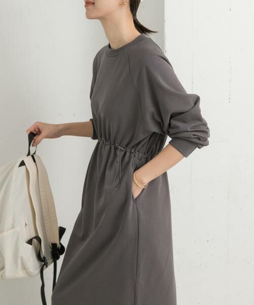 URBAN RESEARCH DOORS / アーバンリサーチ ドアーズ ワンピース | ミニ裏毛ドロストワンピース | 詳細4