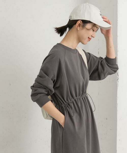 URBAN RESEARCH DOORS / アーバンリサーチ ドアーズ ワンピース | ミニ裏毛ドロストワンピース | 詳細5