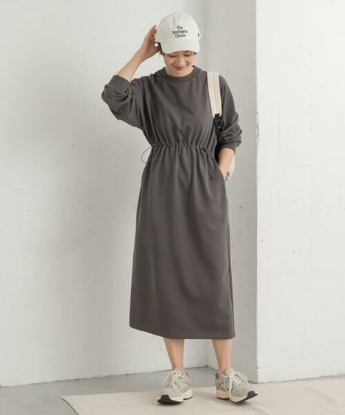 URBAN RESEARCH DOORS / アーバンリサーチ ドアーズ ワンピース | ミニ裏毛ドロストワンピース | 詳細6
