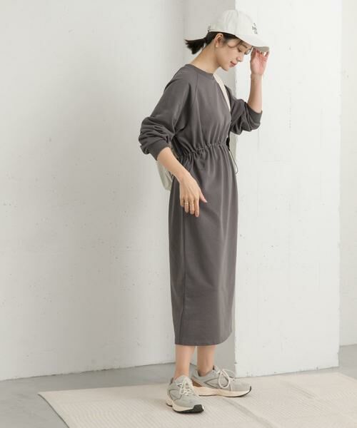 URBAN RESEARCH DOORS / アーバンリサーチ ドアーズ ワンピース | ミニ裏毛ドロストワンピース | 詳細7
