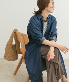 URBAN RESEARCH DOORS / アーバンリサーチ ドアーズ ワンピース | ライトコットンデニムシャツワンピース