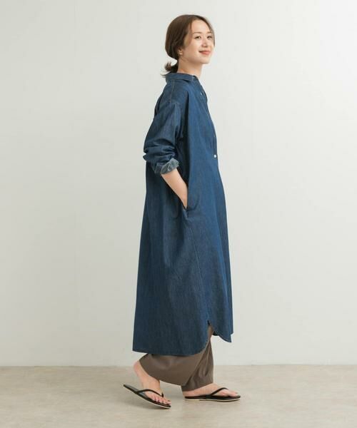 URBAN RESEARCH DOORS / アーバンリサーチ ドアーズ ワンピース | ライトコットンデニムシャツワンピース | 詳細6