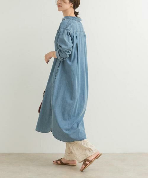 URBAN RESEARCH DOORS / アーバンリサーチ ドアーズ ワンピース | ライトコットンデニムシャツワンピース | 詳細16