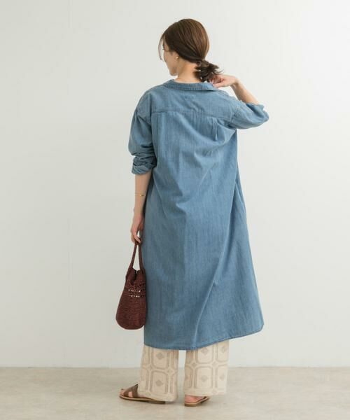URBAN RESEARCH DOORS / アーバンリサーチ ドアーズ ワンピース | ライトコットンデニムシャツワンピース | 詳細17