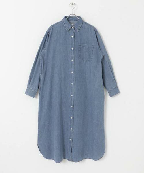 URBAN RESEARCH DOORS / アーバンリサーチ ドアーズ ワンピース | ライトコットンデニムシャツワンピース | 詳細21