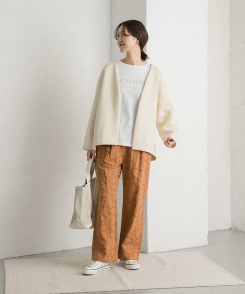 URBAN RESEARCH DOORS / アーバンリサーチ ドアーズ ノーカラージャケット | ダンボールニットノーカラージャケット | 詳細10