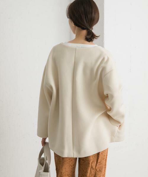 URBAN RESEARCH DOORS / アーバンリサーチ ドアーズ ノーカラージャケット | ダンボールニットノーカラージャケット | 詳細8