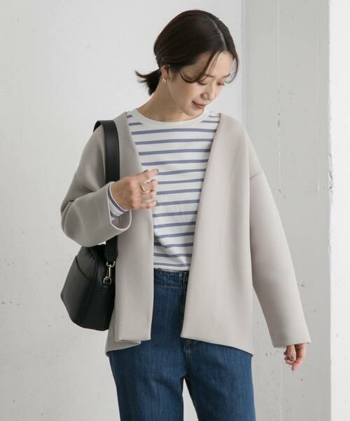 URBAN RESEARCH DOORS / アーバンリサーチ ドアーズ ノーカラージャケット | ダンボールニットノーカラージャケット | 詳細26