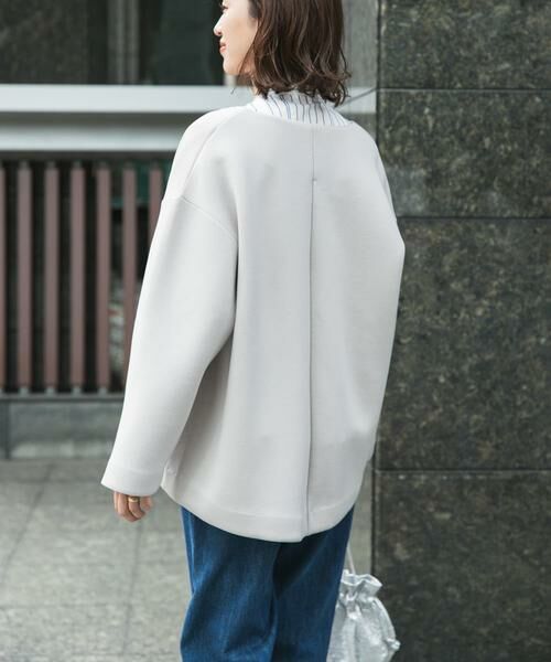 URBAN RESEARCH DOORS / アーバンリサーチ ドアーズ ノーカラージャケット | ダンボールニットノーカラージャケット | 詳細17