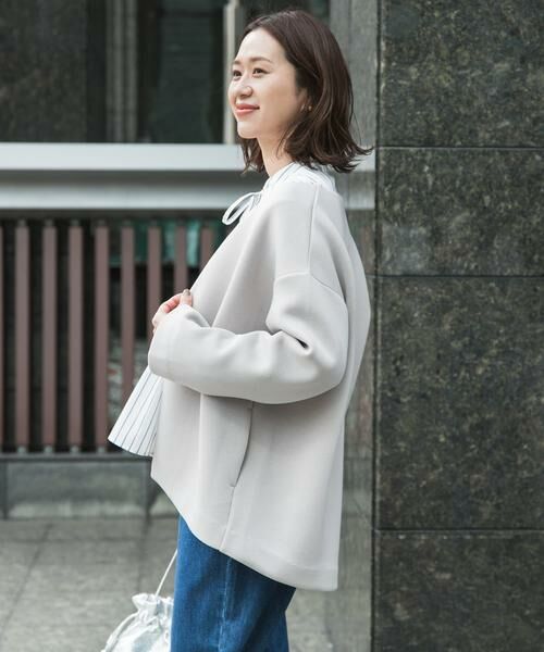 URBAN RESEARCH DOORS / アーバンリサーチ ドアーズ ノーカラージャケット | ダンボールニットノーカラージャケット | 詳細19