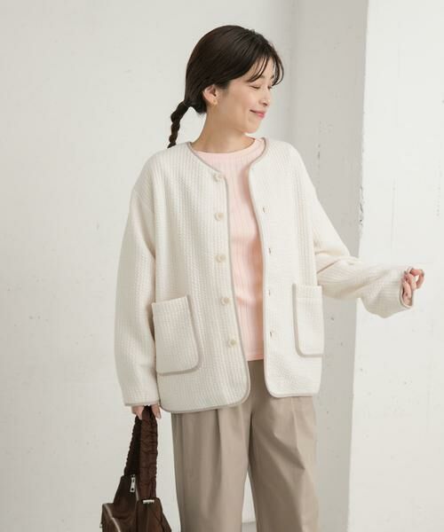 URBAN RESEARCH DOORS / アーバンリサーチ ドアーズ ノーカラージャケット | キルトノーカラージャケット | 詳細8