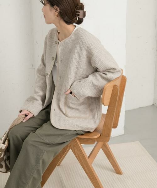 URBAN RESEARCH DOORS / アーバンリサーチ ドアーズ ノーカラージャケット | キルトノーカラージャケット | 詳細25