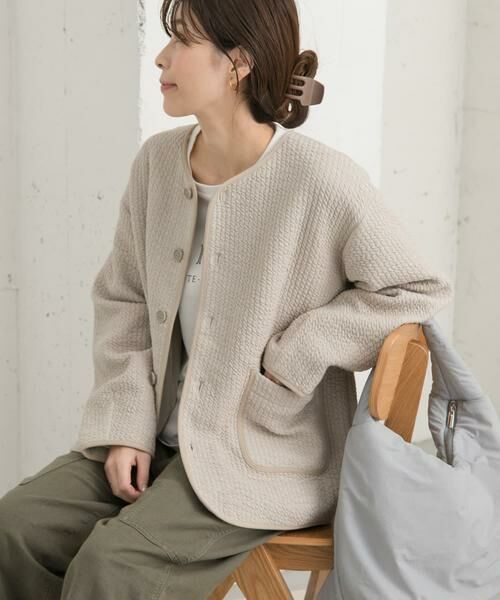 URBAN RESEARCH DOORS / アーバンリサーチ ドアーズ ノーカラージャケット | キルトノーカラージャケット | 詳細24