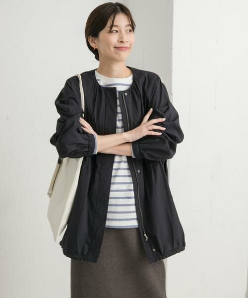 URBAN RESEARCH DOORS / アーバンリサーチ ドアーズ ブルゾン | ギャザーノーカラーブルゾン | 詳細17