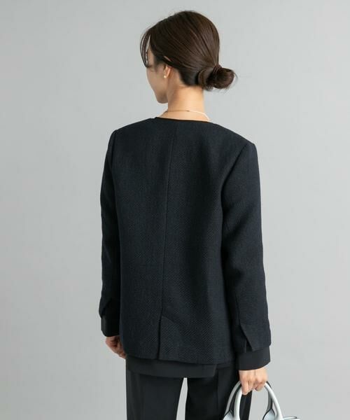 URBAN RESEARCH DOORS / アーバンリサーチ ドアーズ テーラードジャケット | ツィードVネックロングジャケット | 詳細5