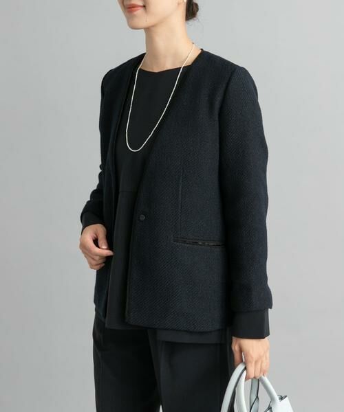 URBAN RESEARCH DOORS / アーバンリサーチ ドアーズ テーラードジャケット | ツィードVネックロングジャケット | 詳細7