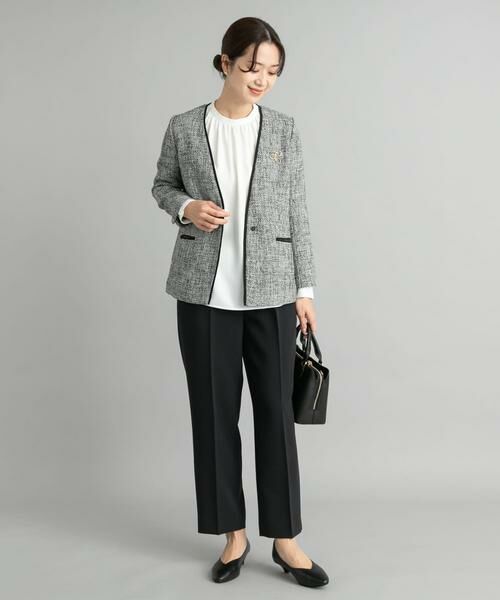 URBAN RESEARCH DOORS / アーバンリサーチ ドアーズ テーラードジャケット | ツィードVネックロングジャケット | 詳細22