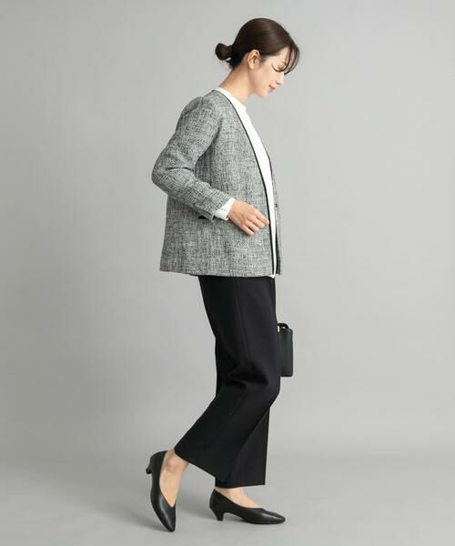 URBAN RESEARCH DOORS / アーバンリサーチ ドアーズ テーラードジャケット | ツィードVネックロングジャケット | 詳細24