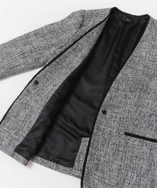 URBAN RESEARCH DOORS / アーバンリサーチ ドアーズ テーラードジャケット | ツィードVネックロングジャケット | 詳細27