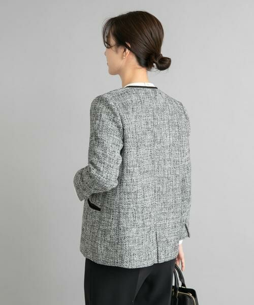 URBAN RESEARCH DOORS / アーバンリサーチ ドアーズ テーラードジャケット | ツィードVネックロングジャケット | 詳細14