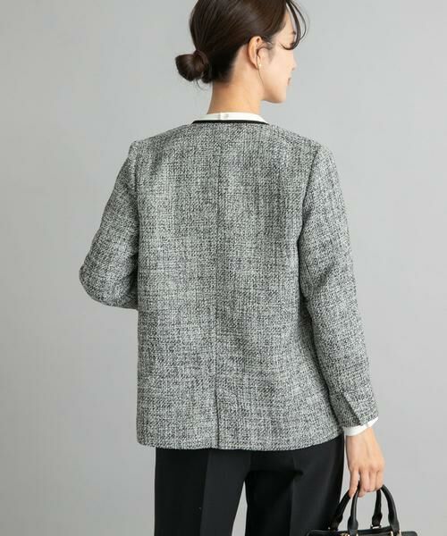 URBAN RESEARCH DOORS / アーバンリサーチ ドアーズ テーラードジャケット | ツィードVネックロングジャケット | 詳細18