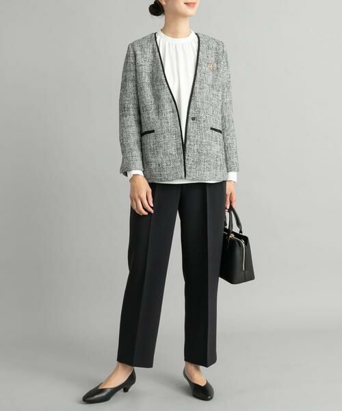 URBAN RESEARCH DOORS / アーバンリサーチ ドアーズ テーラードジャケット | ツィードVネックロングジャケット | 詳細20