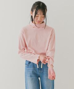URBAN RESEARCH DOORS / アーバンリサーチ ドアーズ トップス | 『WEB/一部店舗限定サイズ』メローフリルリブタートルネックTシャツ(KIDS)