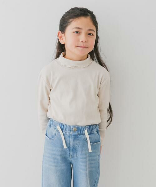 URBAN RESEARCH DOORS / アーバンリサーチ ドアーズ トップス | 『WEB/一部店舗限定サイズ』メローフリルリブタートルネックTシャツ(KIDS) | 詳細16
