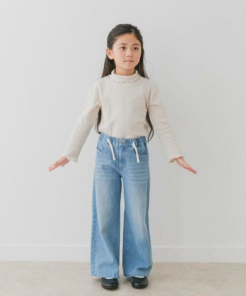 URBAN RESEARCH DOORS / アーバンリサーチ ドアーズ トップス | 『WEB/一部店舗限定サイズ』メローフリルリブタートルネックTシャツ(KIDS) | 詳細17