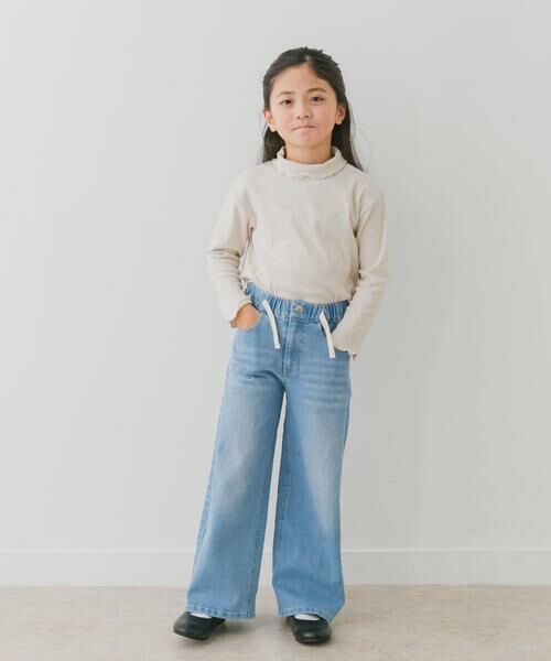 URBAN RESEARCH DOORS / アーバンリサーチ ドアーズ トップス | 『WEB/一部店舗限定サイズ』メローフリルリブタートルネックTシャツ(KIDS) | 詳細18