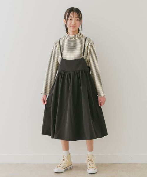 URBAN RESEARCH DOORS / アーバンリサーチ ドアーズ トップス | 『WEB/一部店舗限定サイズ』ボーダーフリルリブタートルネック(KIDS) | 詳細11