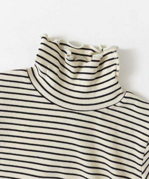 URBAN RESEARCH DOORS / アーバンリサーチ ドアーズ トップス | 『WEB/一部店舗限定サイズ』ボーダーフリルリブタートルネック(KIDS) | 詳細13