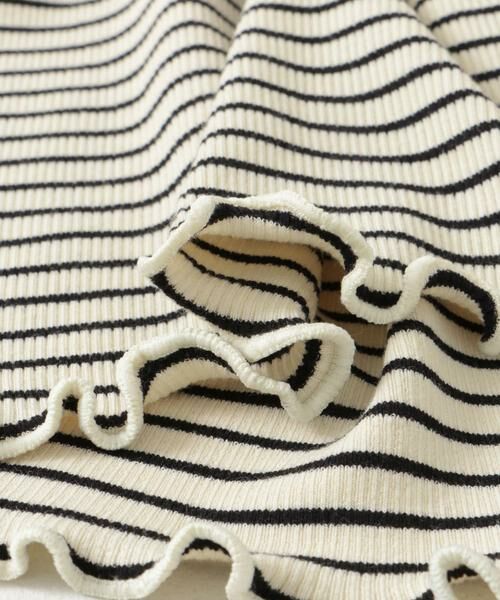 URBAN RESEARCH DOORS / アーバンリサーチ ドアーズ トップス | 『WEB/一部店舗限定サイズ』ボーダーフリルリブタートルネック(KIDS) | 詳細16