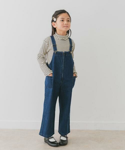 URBAN RESEARCH DOORS / アーバンリサーチ ドアーズ トップス | 『WEB/一部店舗限定サイズ』ボーダーフリルリブタートルネック(KIDS) | 詳細5