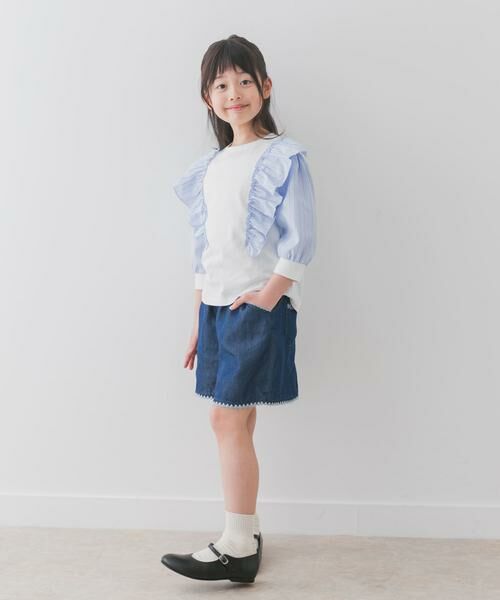 URBAN RESEARCH DOORS / アーバンリサーチ ドアーズ トップス | 布帛ドッキングフリルカットソー(KIDS) | 詳細19