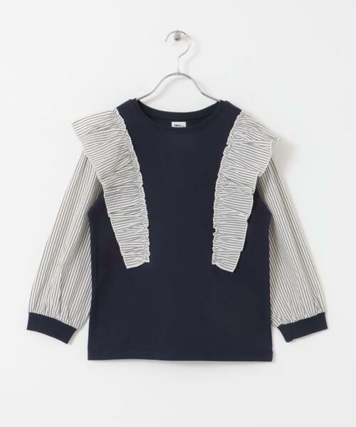 URBAN RESEARCH DOORS / アーバンリサーチ ドアーズ トップス | 『WEB/一部店舗限定』布帛ドッキングフリルカットソー(KIDS) | 詳細6