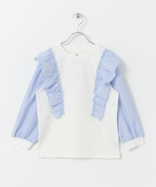 URBAN RESEARCH DOORS / アーバンリサーチ ドアーズ トップス | 『WEB/一部店舗限定』布帛ドッキングフリルカットソー(KIDS) | 詳細18