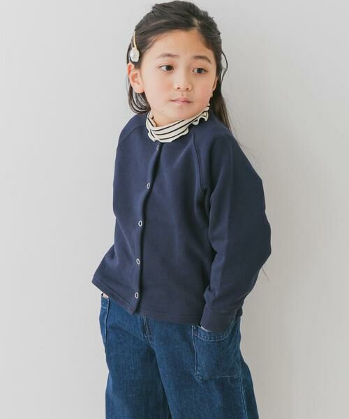 URBAN RESEARCH DOORS/アーバンリサーチ ドアーズ 裏毛ラグランカーディガン(KIDS) ネイビー 105 URBAN RESEARCH DOORS/アーバンリサーチ ドアーズ 裏毛ラグランカーディガン(KIDS) ネイビー 105