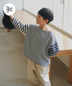 URBAN RESEARCH DOORS / アーバンリサーチ ドアーズ トップス | 『WEB/一部店舗限定サイズ』CPボートネックボーダー(KIDS)