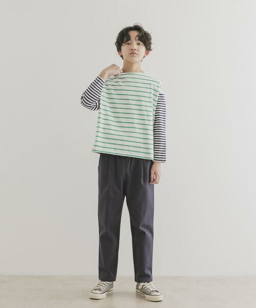 URBAN RESEARCH DOORS / アーバンリサーチ ドアーズ トップス | 『WEB/一部店舗限定サイズ』CPボートネックボーダー(KIDS) | 詳細11