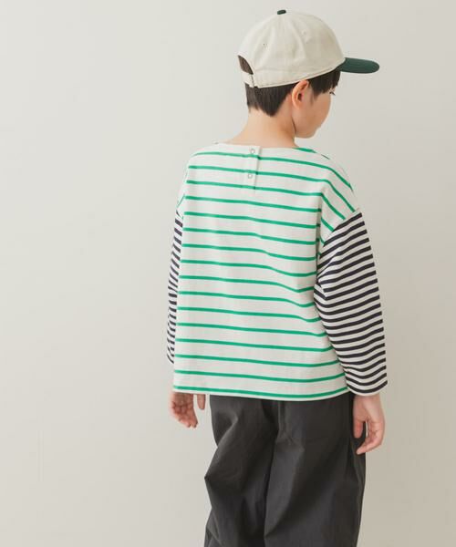 URBAN RESEARCH DOORS / アーバンリサーチ ドアーズ トップス | 『WEB/一部店舗限定サイズ』CPボートネックボーダー(KIDS) | 詳細2