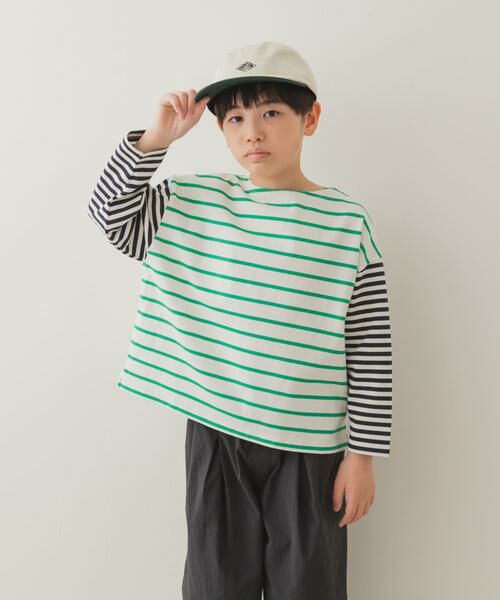 URBAN RESEARCH DOORS / アーバンリサーチ ドアーズ トップス | 『WEB/一部店舗限定サイズ』CPボートネックボーダー(KIDS) | 詳細3